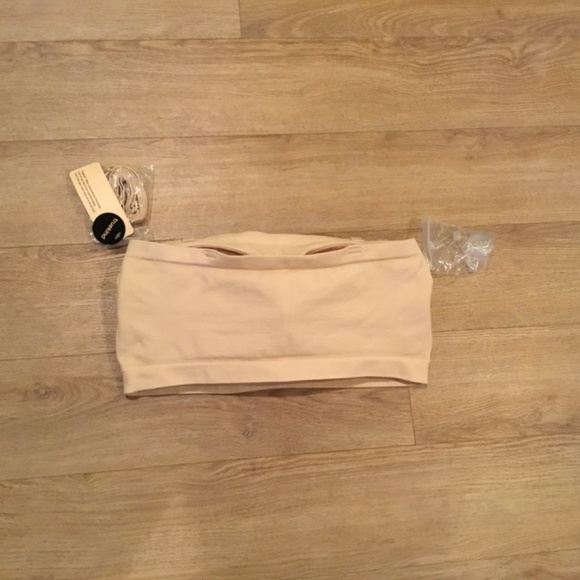 NWT Truekind Beige Wireless Strapless Bandeau Bra Size Large - Picture 6 of 7